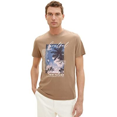 TOM TAILOR Herr 1036415 t-shirt, 24048-öken Fawn, M, 24048 – Desert Fawn, M TOM TAILOR Herr 1036415 t-shirt, 24048-öken Fawn, M, 24048 – Desert Fawn, M