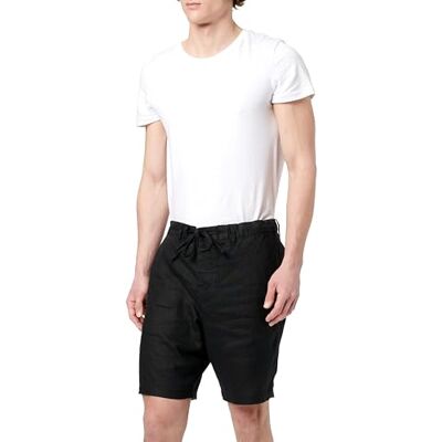 GANT RELAXED LINEN DS SHORTS, svart, L GANT RELAXED LINEN DS SHORTS, svart, L