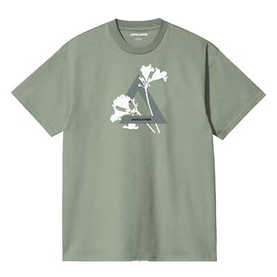 JACK & JONES JACK&JONES JCOFLORAL Triangel Tee SS Crew Neck FST, Ökensalt, L JACK & JONES JACK&JONES JCOFLORAL Triangel Tee SS Crew Neck FST, Ökensalt, L