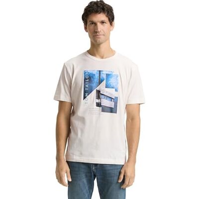 TOM TAILOR T-shirt för män, 10348 – Gardenia vit, L TOM TAILOR T-shirt för män, 10348 – Gardenia vit, L