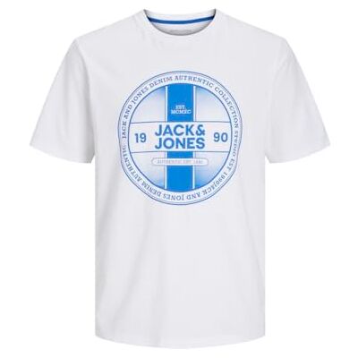 JACK & JONES Jjrio Tee Ss Crew Neck T-shirt, Vit, S JACK & JONES Jjrio Tee Ss Crew Neck T-shirt, Vit, S