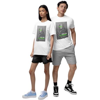 REPUBLIC OF CALIFORNIA Unisex URCTS005-L-WH hjärta-fri-t-shirt-t-t-vit, L, Vitt och blått, L REPUBLIC OF CALIFORNIA Unisex URCTS005-L-WH hjärta-fri-t-shirt-t-t-vit, L, Vitt och blått, L