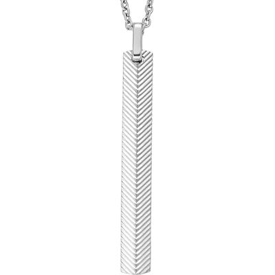 Fossil halsband för män, Harlow kedja med linjär textur Fossil halsband för män, Harlow kedja med linjär textur