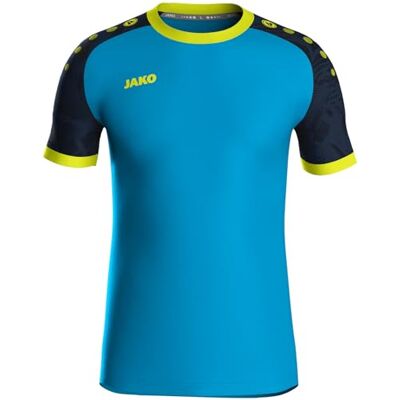 JAKO Iconic t-shirt för män, Marinblå/neongul, L JAKO Iconic t-shirt för män, Marinblå/neongul, L