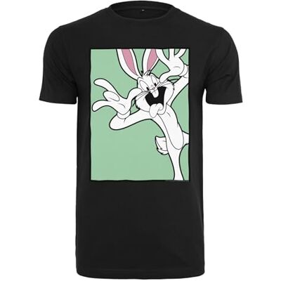 MERCHCODE Herr T-shirt Looney Tunes Bugs Bunny Funny Face Tee Regular Fit, bomull 100%, 5XL, svart, 5XL MERCHCODE Herr T-shirt Looney Tunes Bugs Bunny Funny Face Tee Regular Fit, bomull 100%, 5XL, svart, 5XL