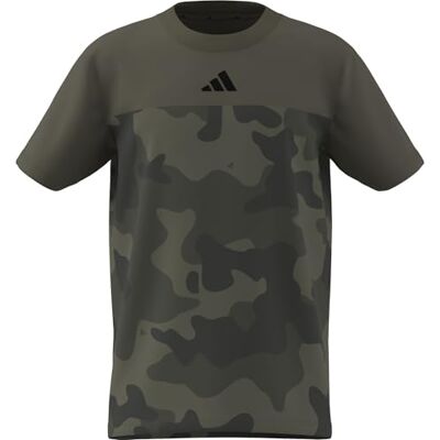adidas Uniseks dzieci Seasonal Essentials Camo Cotton T-shirt Juniors, olive strata/black, 11-12 Years adidas Uniseks dzieci Seasonal Essentials Camo Cotton T-shirt Juniors, olive strata/black, 11-12 Years