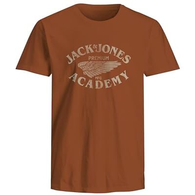JACK & JONES Jprblufreddy Ss Tee Crew Neck Fst, Bombay brun, S JACK & JONES Jprblufreddy Ss Tee Crew Neck Fst, Bombay brun, S