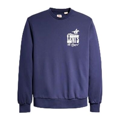 Levi's Graphic Crew Sweatshirt för män, Western Htg logotyp naval Academy, XS Levi's Graphic Crew Sweatshirt för män, Western Htg logotyp naval Academy, XS