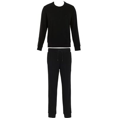Giorgio Armani MAN'S BASIC Frotté LOUNGEWEAR TRACKSUIT SVART L, Svart, L Giorgio Armani MAN'S BASIC Frotté LOUNGEWEAR TRACKSUIT SVART L, Svart, L