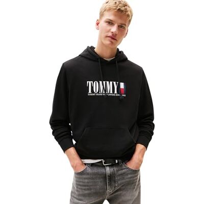 Tommy Jeans herr TJM REG RWB DNA GRAPHIC huvtröja DM0DM22144 pullover huvtröja, svart (svart), XS, svart (svart), XS Tommy Jeans herr TJM REG RWB DNA GRAPHIC huvtröja DM0DM22144 pullover huvtröja, svart (svart), XS, svart (svart), XS