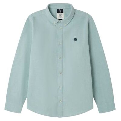 Springfield LS Oxford Brushed Shirt med armbågskuddar, grön, 7–8 för pojkar Springfield LS Oxford Brushed Shirt med armbågskuddar, grön, 7–8 för pojkar