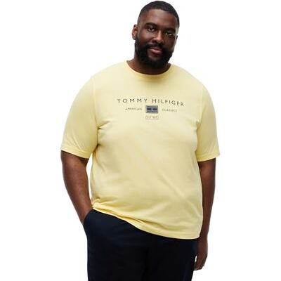 Tommy Hilfiger mäns Bt-märke kärlek mono stack Tee-B MW0MW44053 S/S t-shirt, gul, 3XL Tommy Hilfiger mäns Bt-märke kärlek mono stack Tee-B MW0MW44053 S/S t-shirt, gul, 3XL