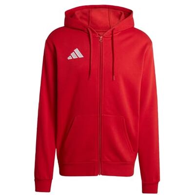 adidas herr Entrada26 Full Zip Hoodie Sweatshirt, team power red 2/white, XL adidas herr Entrada26 Full Zip Hoodie Sweatshirt, team power red 2/white, XL