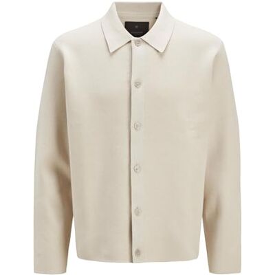 JACK & JONES herr Jprblamilano Spring Knit Button cardigan, Silverfoder, L JACK & JONES herr Jprblamilano Spring Knit Button cardigan, Silverfoder, L