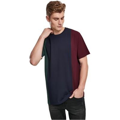 Urban Classics T-shirt för män, Flerfärg (Bottlegreen/Midnight 02371), S Urban Classics T-shirt för män, Flerfärg (Bottlegreen/Midnight 02371), S