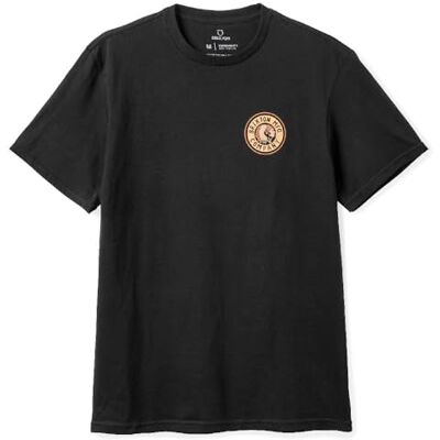 BRIXTON Rival II standard kortärmad T-shirt herr, Svart/orange, M BRIXTON Rival II standard kortärmad T-shirt herr, Svart/orange, M