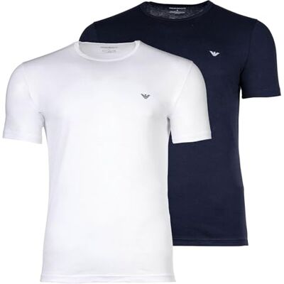 Giorgio Armani Herr CORELOGOBAND 2-pack rund hals t-shirt flerfärgad L Giorgio Armani Herr CORELOGOBAND 2-pack rund hals t-shirt flerfärgad L