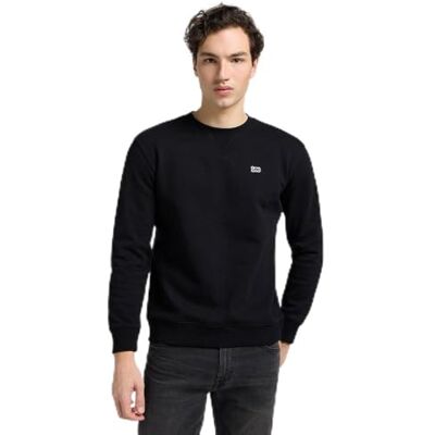 Lee Patch Crew SWS sweatshirt för män, svart, XS Lee Patch Crew SWS sweatshirt för män, svart, XS