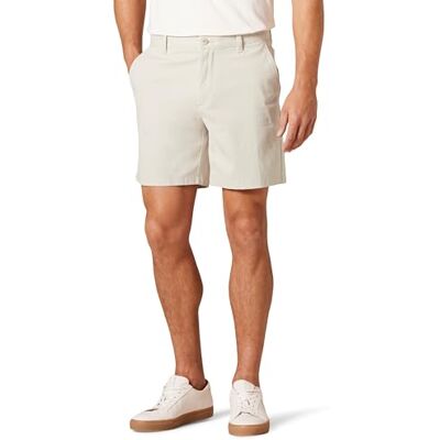 Amazon Essentials herr Slim-Fit 7" stretch chinos kort, sten, 32 Amazon Essentials herr Slim-Fit 7" stretch chinos kort, sten, 32