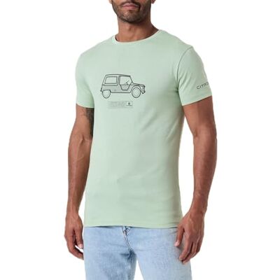 CITROËN O103084-E957 T-shirt Mehari Sketch & Story Tryck Stor & Logotyp på C24S Herr Jade Storlek S, Jade blad, S CITROËN O103084-E957 T-shirt Mehari Sketch & Story Tryck Stor & Logotyp på C24S Herr Jade Storlek S, Jade blad, S