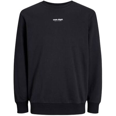 JACK & JONES JCOEDITION Sweat Crew Neck GC, Svart/detalj: mushroom print, M JACK & JONES JCOEDITION Sweat Crew Neck GC, Svart/detalj: mushroom print, M