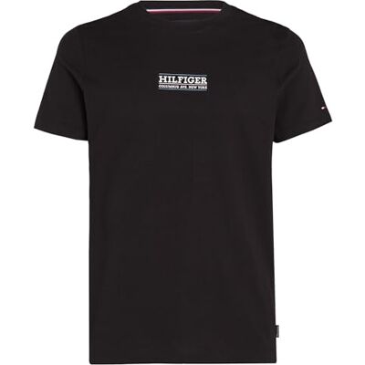 Tommy Hilfiger Herr liten Hilfiger Tee S/S T-shirts, Svart, XS, Svart, XS Tommy Hilfiger Herr liten Hilfiger Tee S/S T-shirts, Svart, XS, Svart, XS