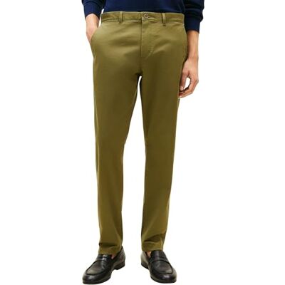 Tommy Hilfiger Herr Harlem Essential Twill MW0MW40690 Chino, grön, 32W/30L Tommy Hilfiger Herr Harlem Essential Twill MW0MW40690 Chino, grön, 32W/30L