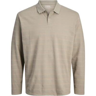 JJ REBEL Jreblouis Polo Ls, Rostad cashew, XXL JJ REBEL Jreblouis Polo Ls, Rostad cashew, XXL