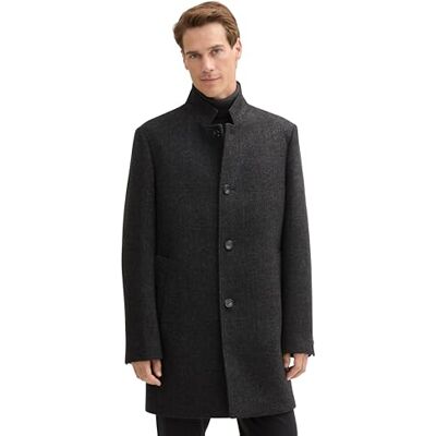 TOM TAILOR herr 1042474 kappa, 32525-grå stort fiskben utseende, M, 32525 – grått stort fiskben utseende, M TOM TAILOR herr 1042474 kappa, 32525-grå stort fiskben utseende, M, 32525 – grått stort fiskben utseende, M