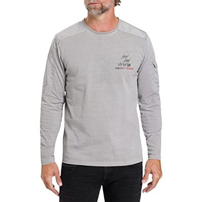 Pioneer Herr långärmad crew neck T-shirt, Legering, M Pioneer Herr långärmad crew neck T-shirt, Legering, M