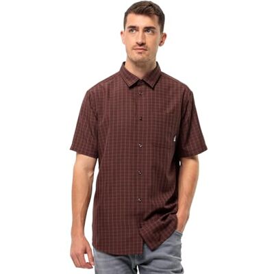 Jack Wolfskin El Dorado T-shirt för herr, mörk mahogny färg, Mörk mahogny färg, S Jack Wolfskin El Dorado T-shirt för herr, mörk mahogny färg, Mörk mahogny färg, S
