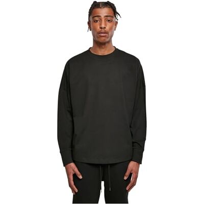 Build Your Brand Herr oversized Cut On Sleeve långärmad T-shirt, svart, XS Build Your Brand Herr oversized Cut On Sleeve långärmad T-shirt, svart, XS