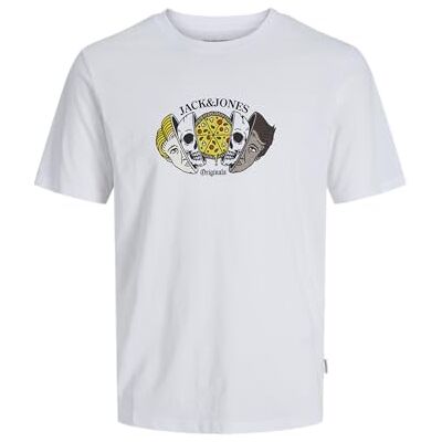 JACK & JONES Jorskull Nature Tee Ss Crew Neck, Ljus vit, M JACK & JONES Jorskull Nature Tee Ss Crew Neck, Ljus vit, M
