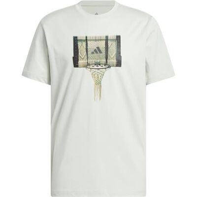 adidas För Män Basketball Gallery Graphic T-Shirt, linen green, M adidas För Män Basketball Gallery Graphic T-Shirt, linen green, M