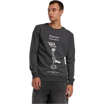 Tee herr sweatshirt Depresso crewneck charcoal L, kol, L Tee herr sweatshirt Depresso crewneck charcoal L, kol, L
