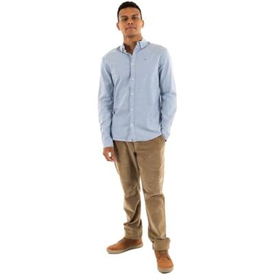 Tommy Jeans herr TJM Slim Stretch Oxfordskjorta DM0DM09594, blå, S, Blå (mjuk safir), S Tommy Jeans herr TJM Slim Stretch Oxfordskjorta DM0DM09594, blå, S, Blå (mjuk safir), S