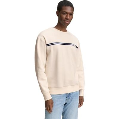 TOM TAILOR Denim herr sweatshirt, 10348 – Gardenia vit, XXL TOM TAILOR Denim herr sweatshirt, 10348 – Gardenia vit, XXL