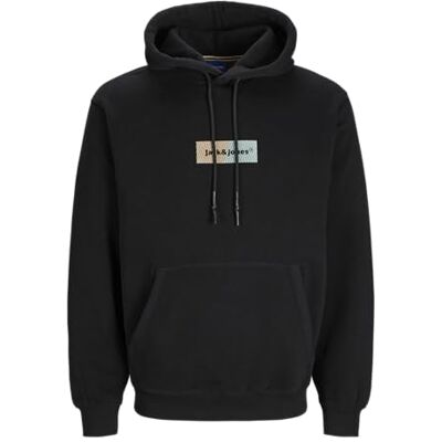 JACK & JONES JACK&JONES Jorbronx Rectangle Sweat Hood, svart, M JACK & JONES JACK&JONES Jorbronx Rectangle Sweat Hood, svart, M