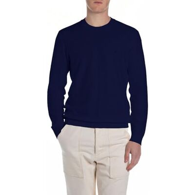 Replay herr regular fit tröja med rund hals av bomull, 782 Stone Blue, XS Replay herr regular fit tröja med rund hals av bomull, 782 Stone Blue, XS