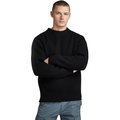 G-STAR RAW Essential r Knit, Svart (Dk Black D23731-d447-6484), M G-STAR RAW Essential r Knit, Svart (Dk Black D23731-d447-6484), M