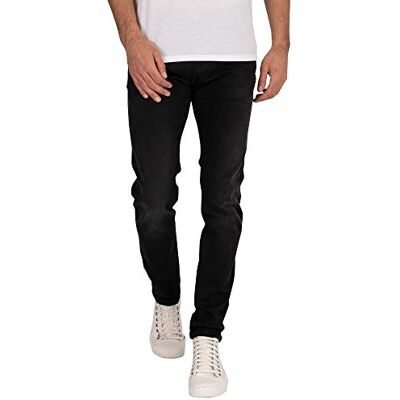 Replay herr Smala jeans anbass hyper moln, Svart (098 svart), 30W / 36L Replay herr Smala jeans anbass hyper moln, Svart (098 svart), 30W / 36L