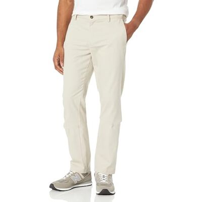 Amazon Essentials Herr Slim-Fit Skrynkelbeständig platt framsida Chino-byxa, sten, 34 B x 32 L Amazon Essentials Herr Slim-Fit Skrynkelbeständig platt framsida Chino-byxa, sten, 34 B x 32 L