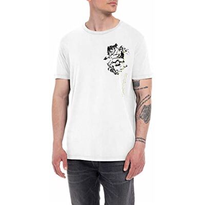 Replay Herr M6486 T-shirt, 001 vit, L, 001 vit, L Replay Herr M6486 T-shirt, 001 vit, L, 001 vit, L