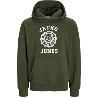 JACK & JONES Jjvicto Sweat Hood Huvtröja för män, kombugrön, XS JACK & JONES Jjvicto Sweat Hood Huvtröja för män, kombugrön, XS