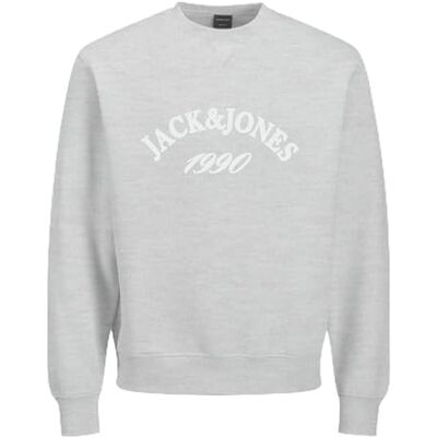 JACK & JONES Jorbleecker branding Sweat Crew Bf, Ljus vit, XXL JACK & JONES Jorbleecker branding Sweat Crew Bf, Ljus vit, XXL