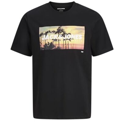 JACK & JONES Jjindiana Tee Ss Crew Neck Pls – Plus Size, svart, 5XL JACK & JONES Jjindiana Tee Ss Crew Neck Pls – Plus Size, svart, 5XL