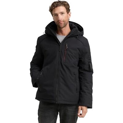 TOM TAILOR Herr 1047039 jacka, 29999-svart, S, 29999 Svart, S TOM TAILOR Herr 1047039 jacka, 29999-svart, S, 29999 Svart, S