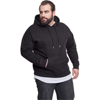 Urban Classics Överdimensionerad tröja med huva för män, Svart, XL Urban Classics Överdimensionerad tröja med huva för män, Svart, XL