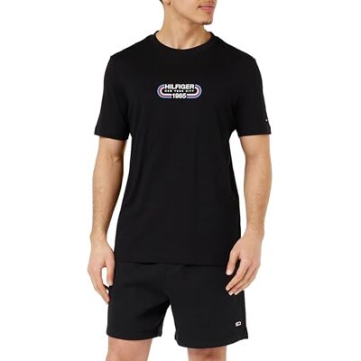 Tommy Hilfiger S/S T-shirts för män, svart (svart), XS Tommy Hilfiger S/S T-shirts för män, svart (svart), XS