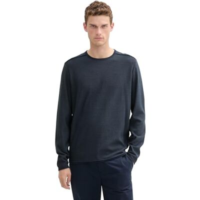 TOM TAILOR herrtröja, 36958 – Stormy Blue Navy finstripe, M TOM TAILOR herrtröja, 36958 – Stormy Blue Navy finstripe, M